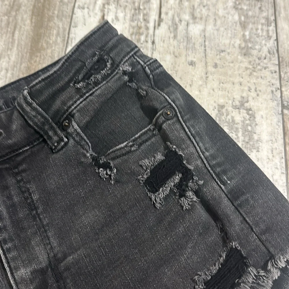 American Eagle Hi Rise Shortie jean shorts